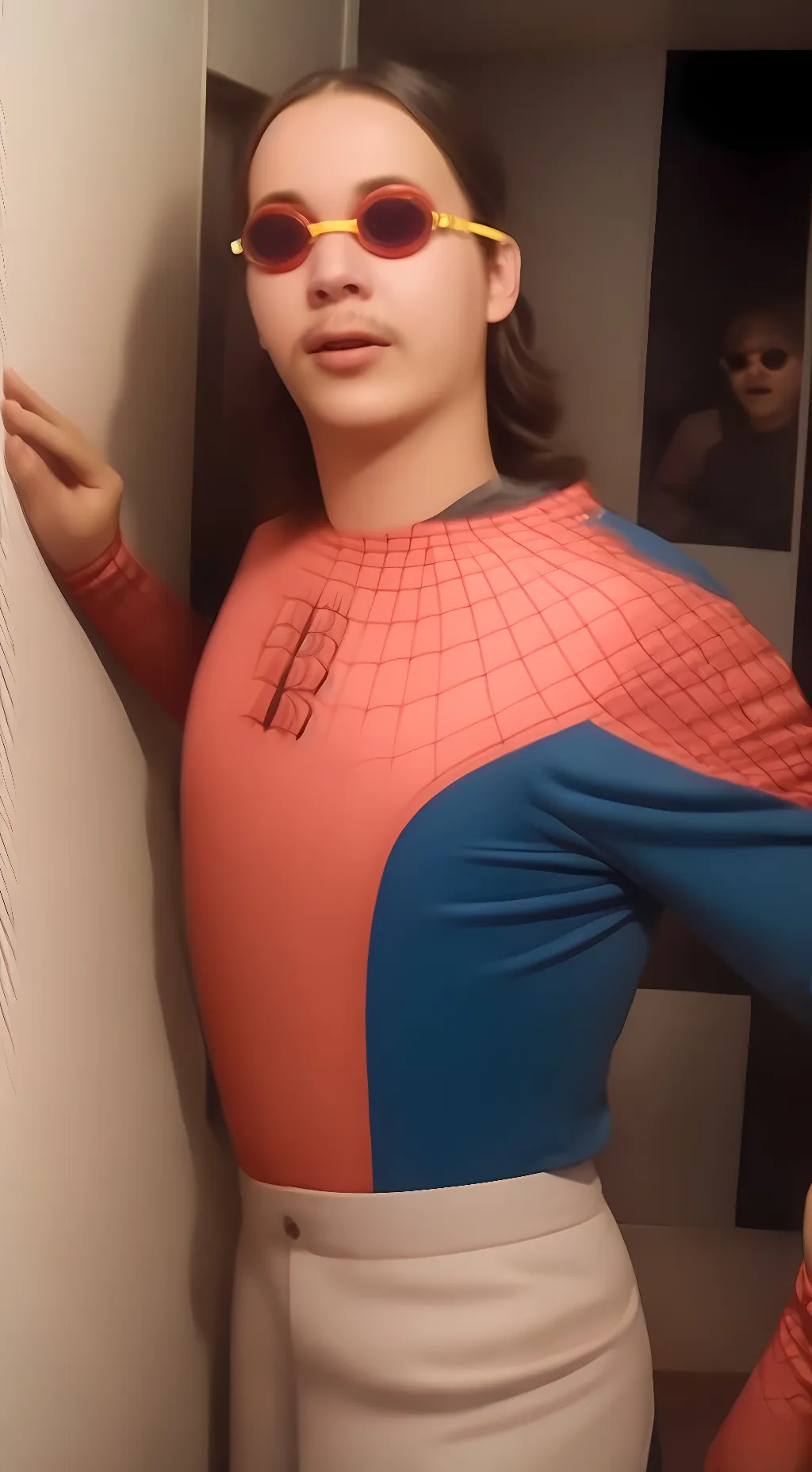 ai character: Spooderman  background