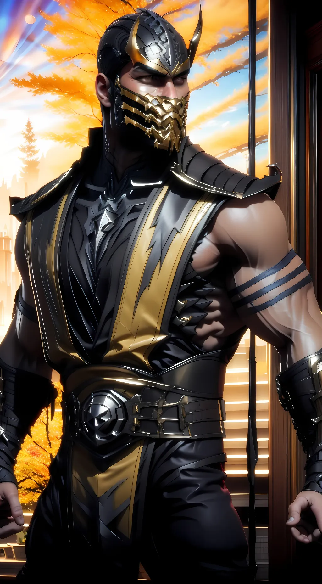 ai character: scorpion background