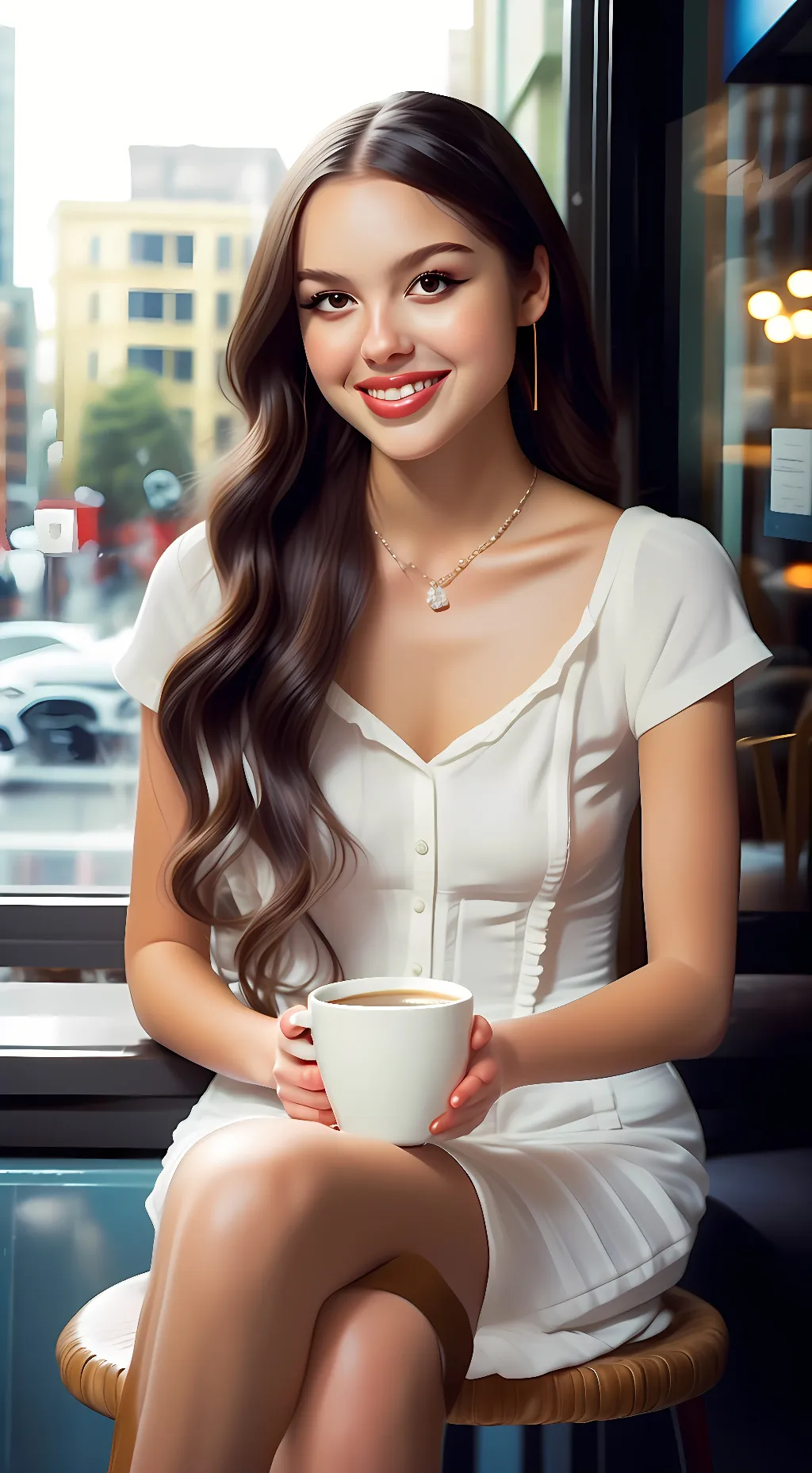 ai character: Olivia Rodrigo background