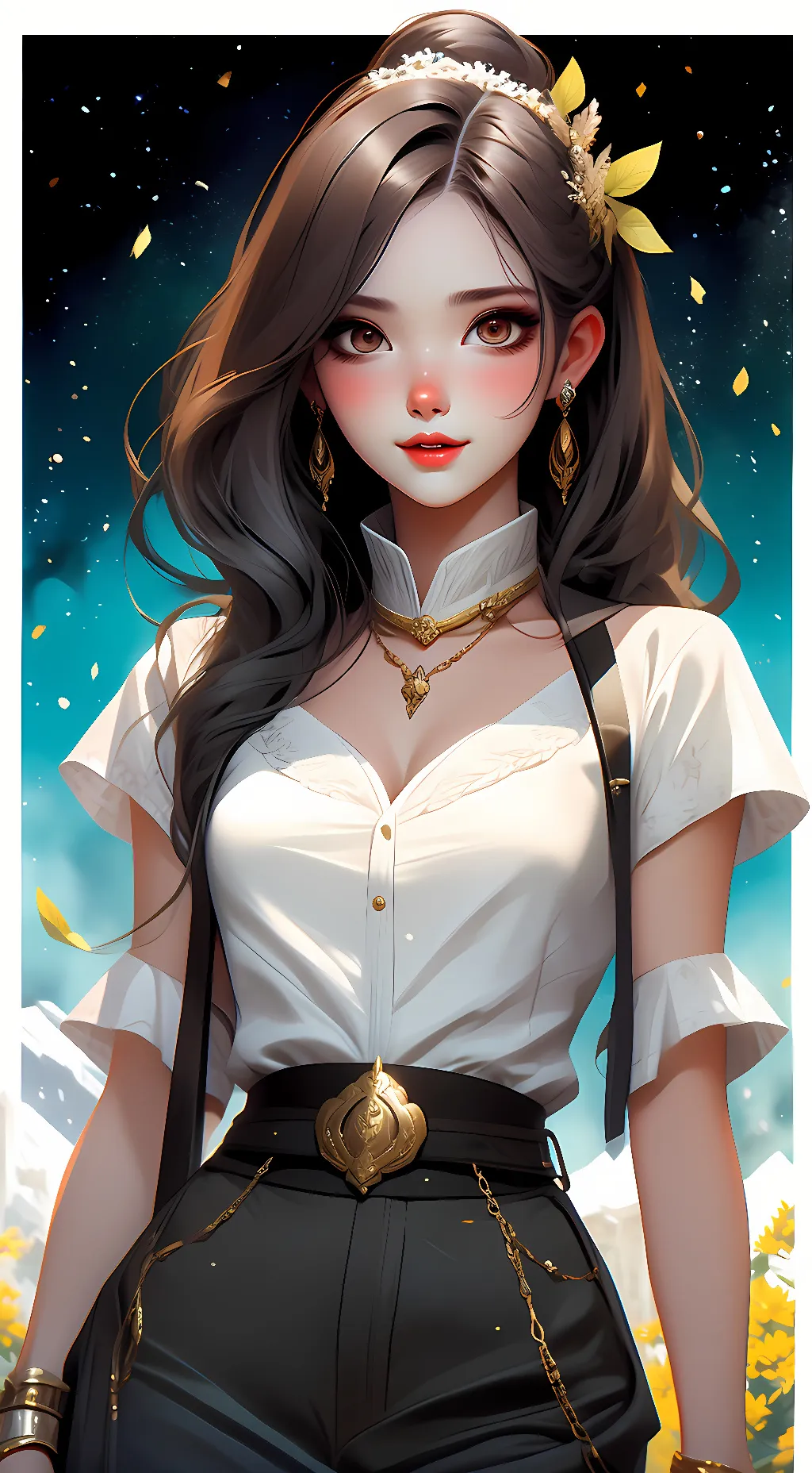 ai character: Aurora Waters background