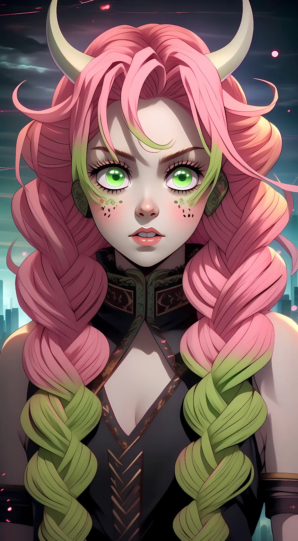 ai character: Demon Mitsuri background