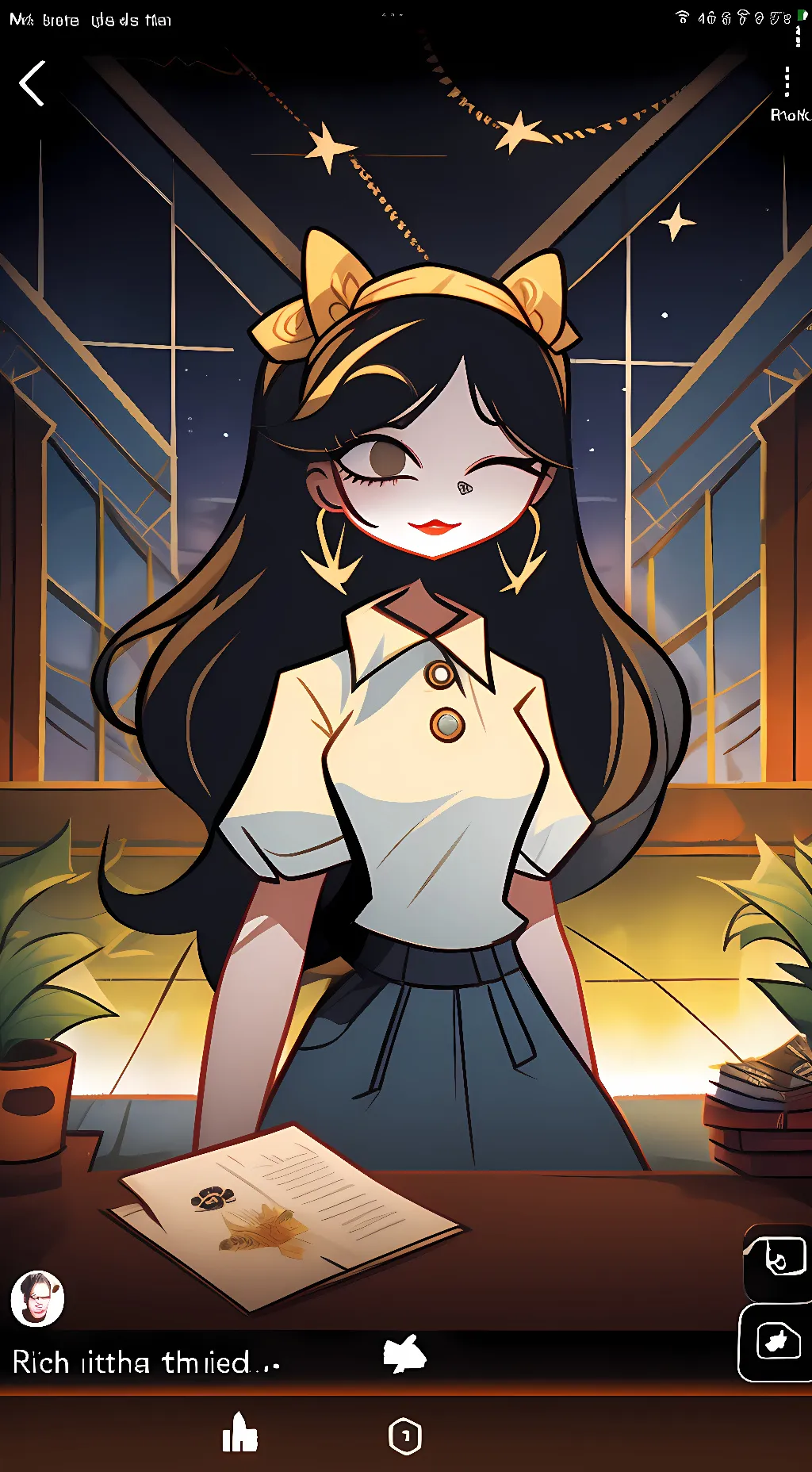 ai character: Miss. Loona background