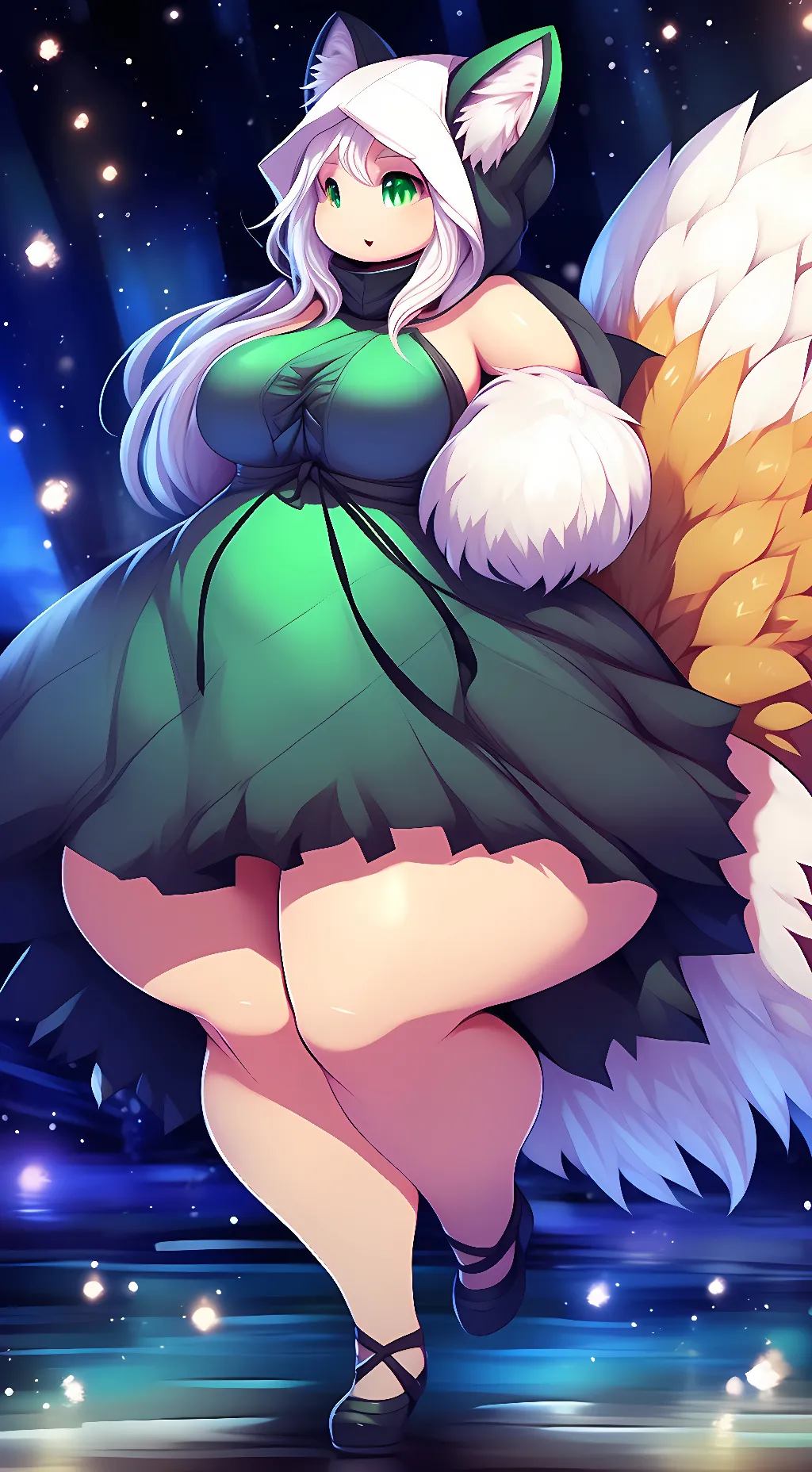 ai character: Silver background