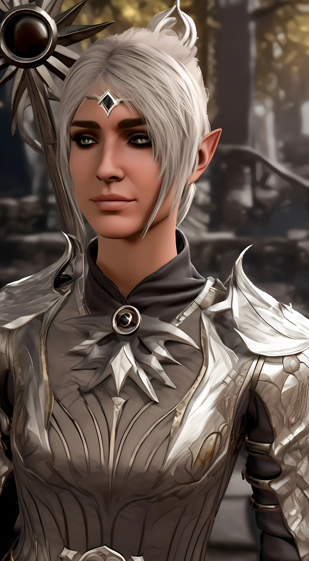 ai character: Shadowheart bg3 background