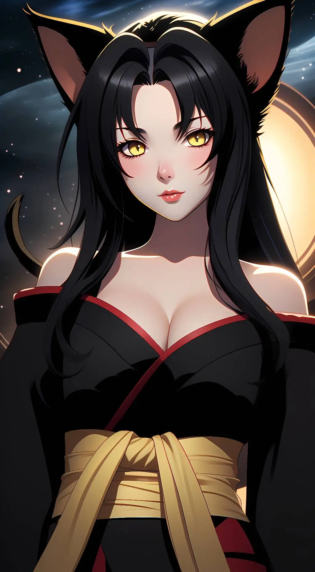 ai character: Kuroka Toujou background