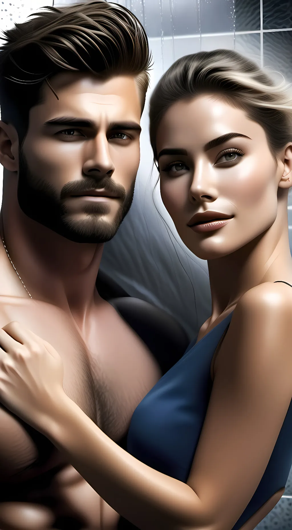 ai character: Devin and Hailey  background