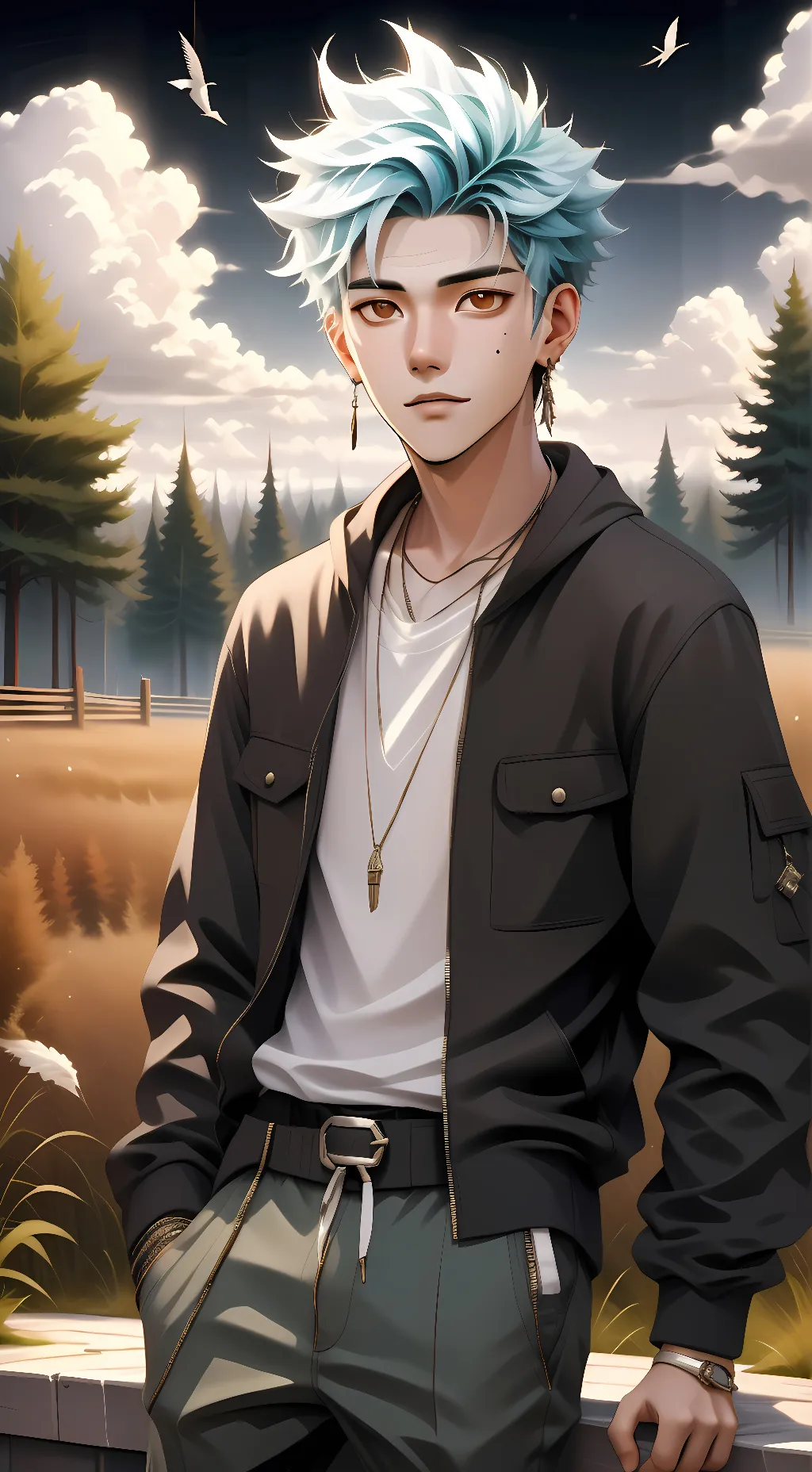 ai character: Ray background