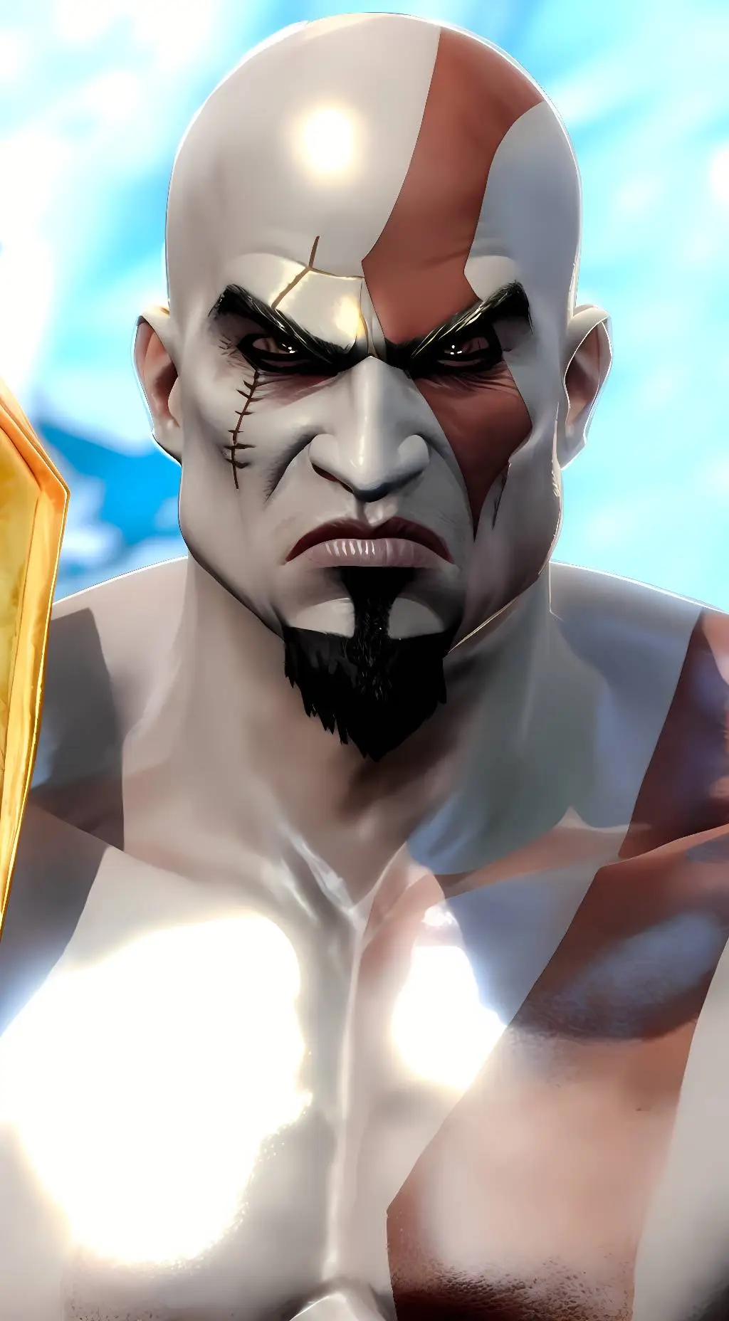ai character: Young Kratos  background