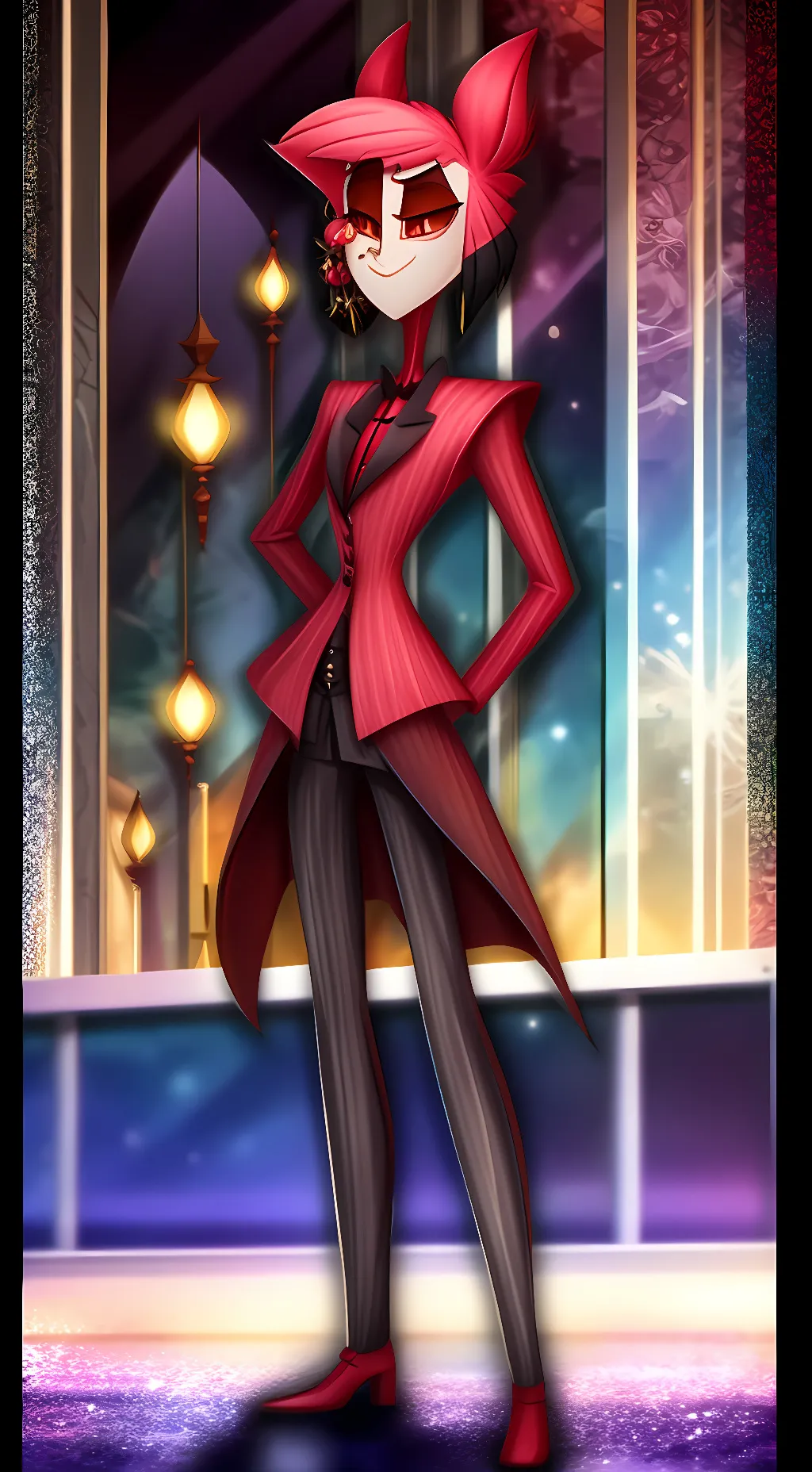 ai character: Alastor heartfelt  background