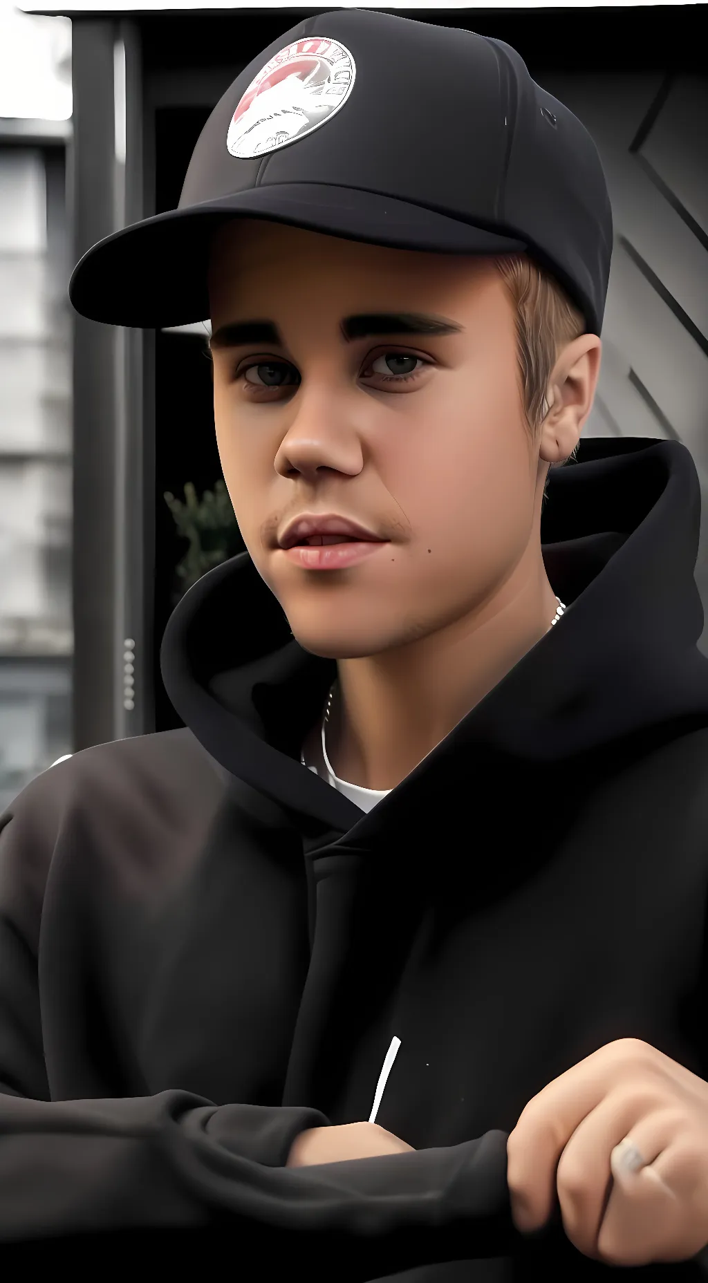 ai character: Justin Bieber  background