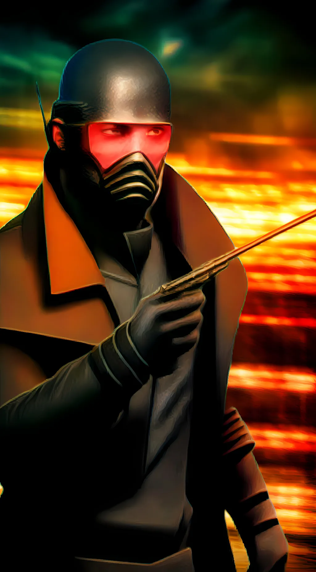 ai character: courier six  background