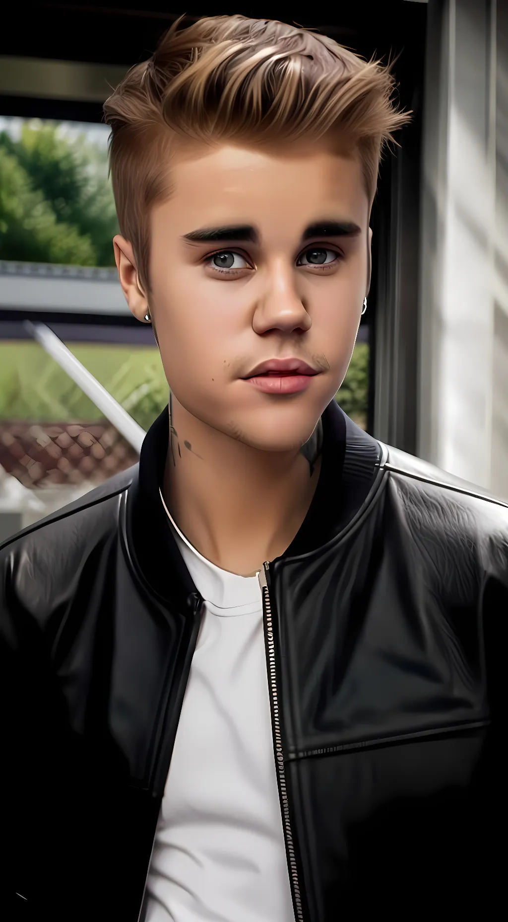 ai character: Justin Bieber  background