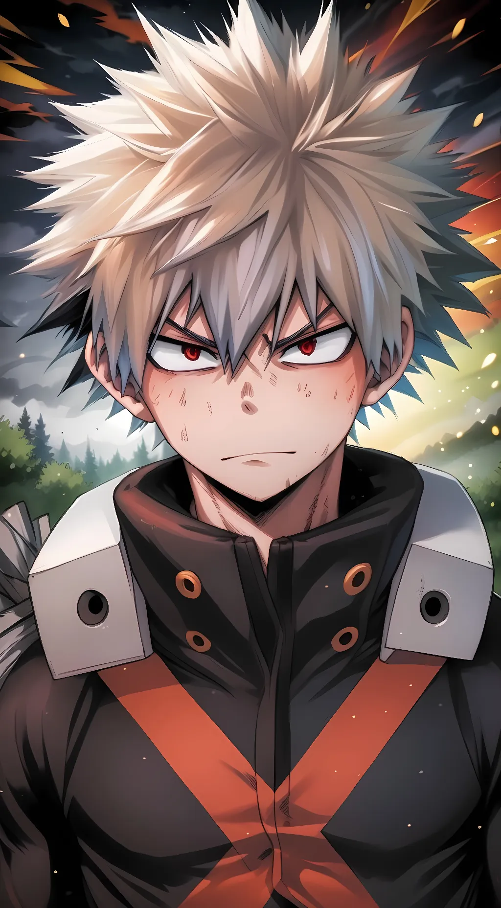 ai character: katsuki bakugo  background