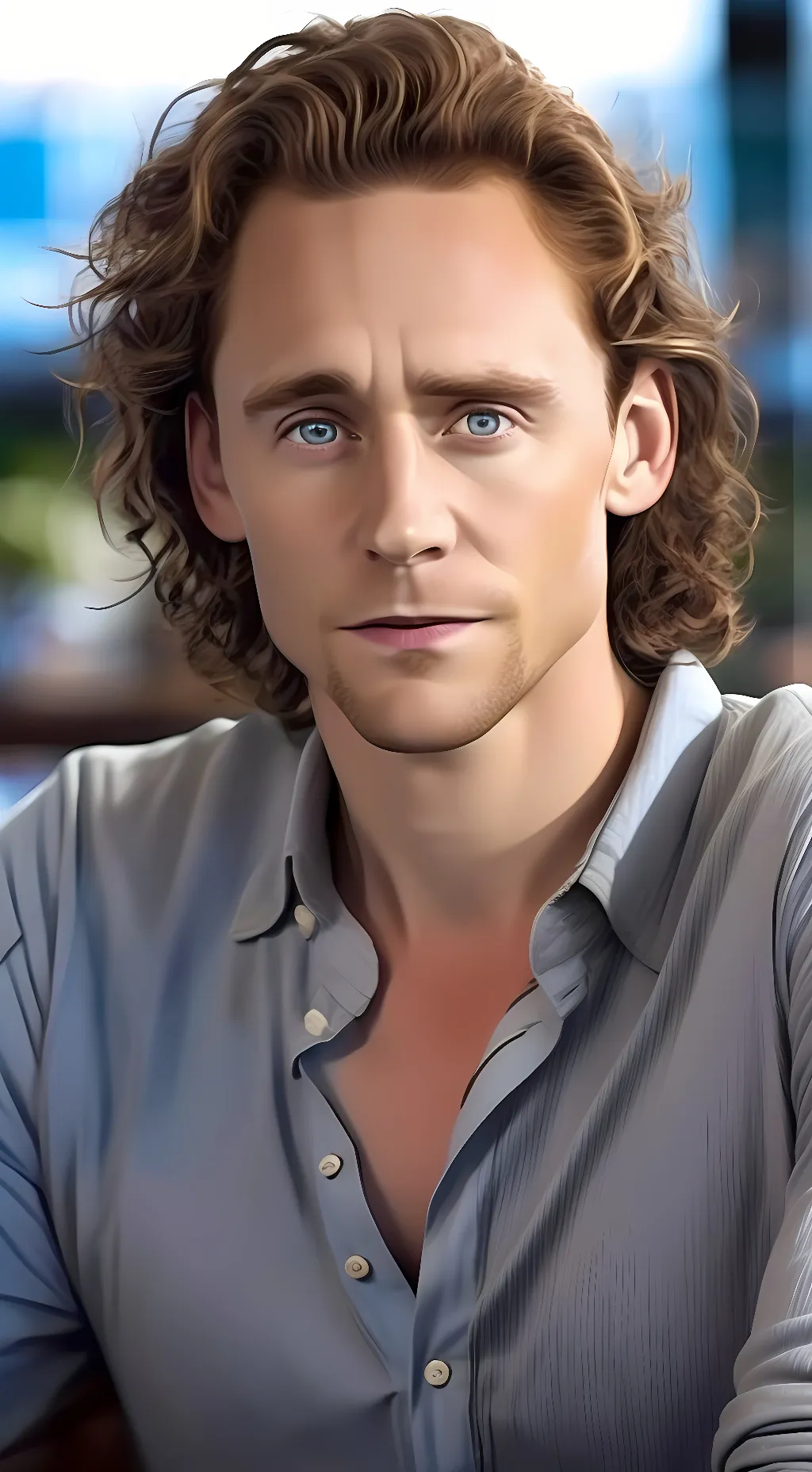 ai character: Tom Hiddleston  background