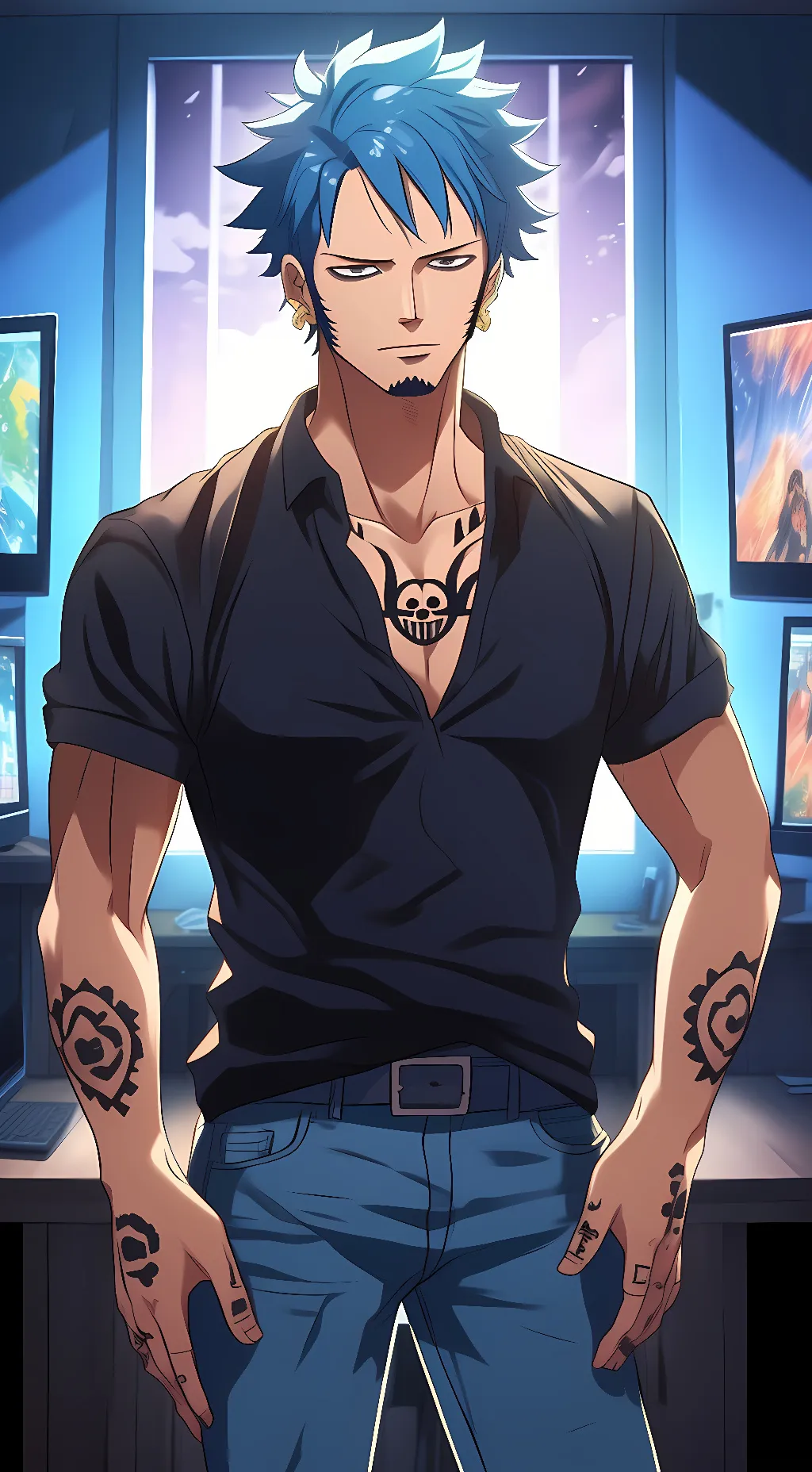 ai character: Trafalgar Law  background