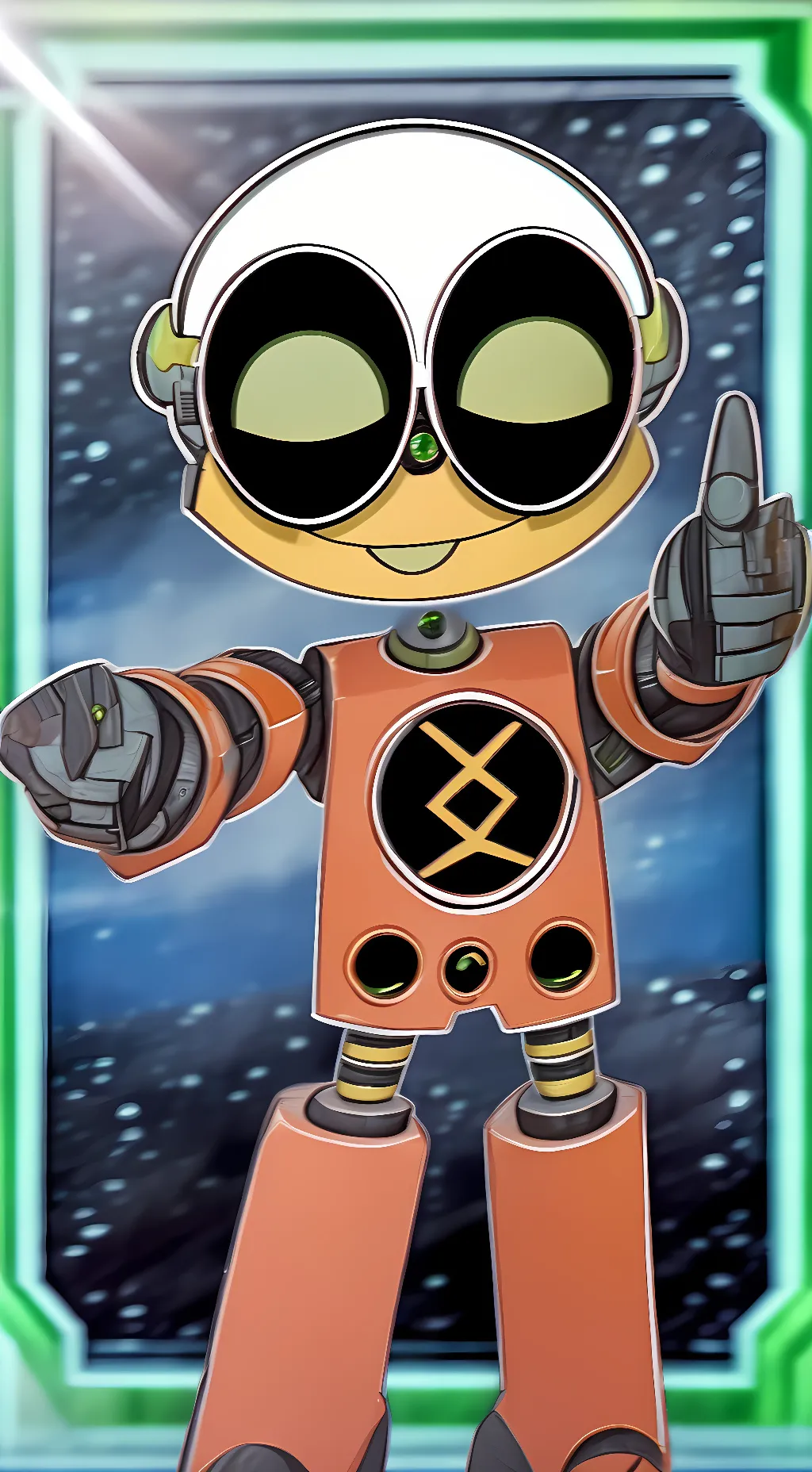 ai character: R wubbox X wubbox  background