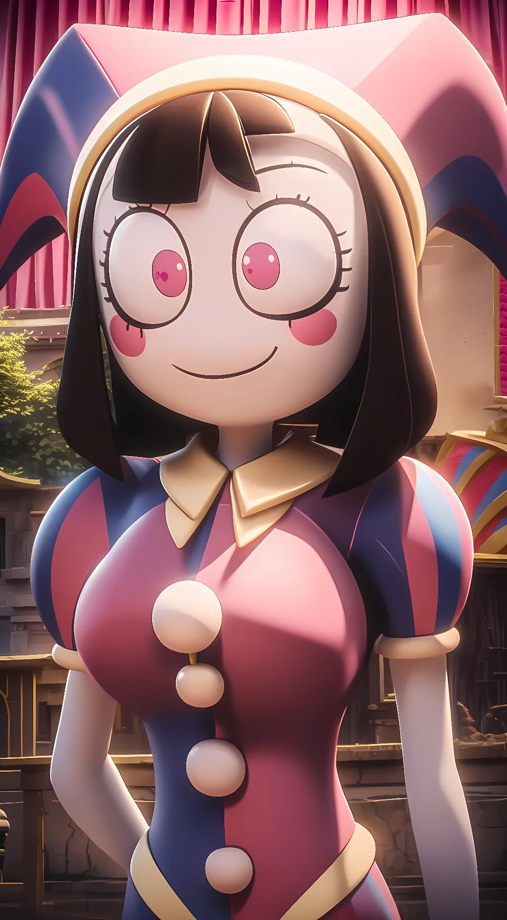 ai character: Pinkomni background