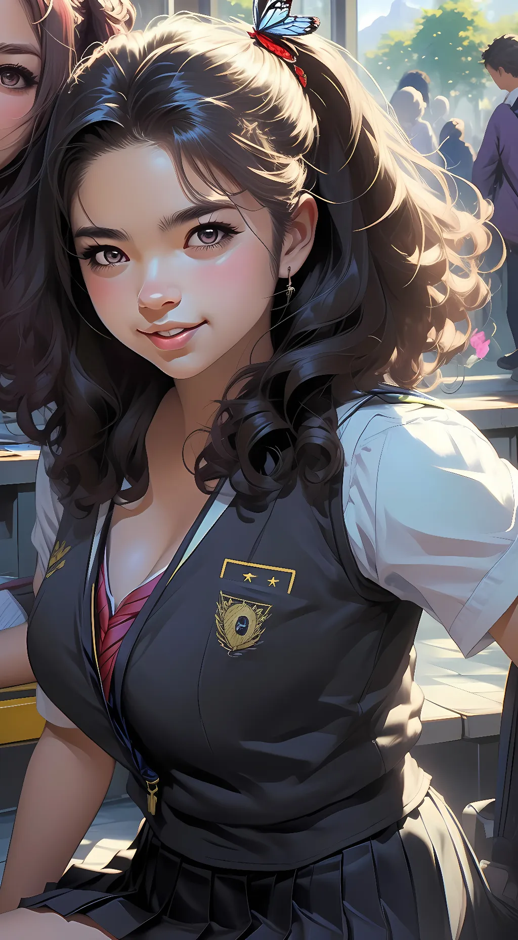 ai character: Rich girl Rachel background