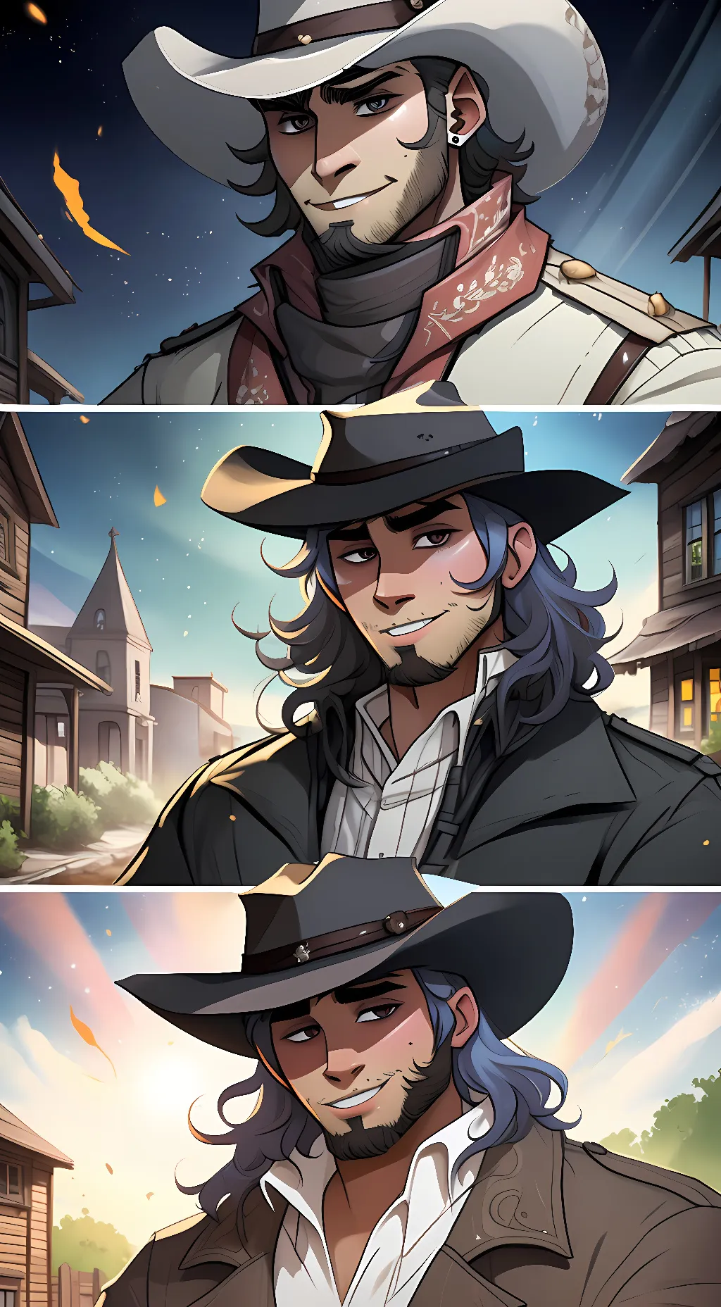 ai character: The Cowboy gang  background