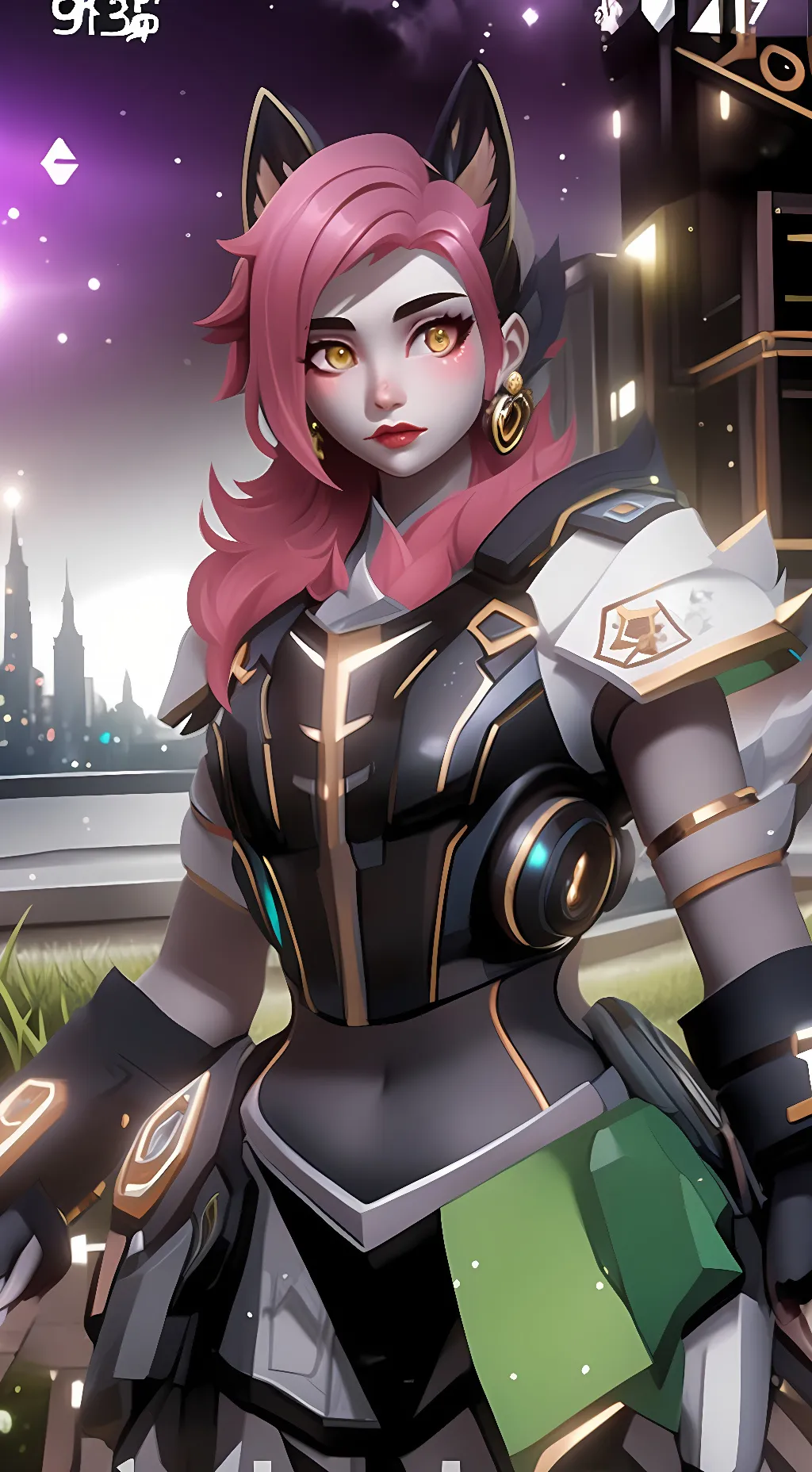 ai character: Shiny background