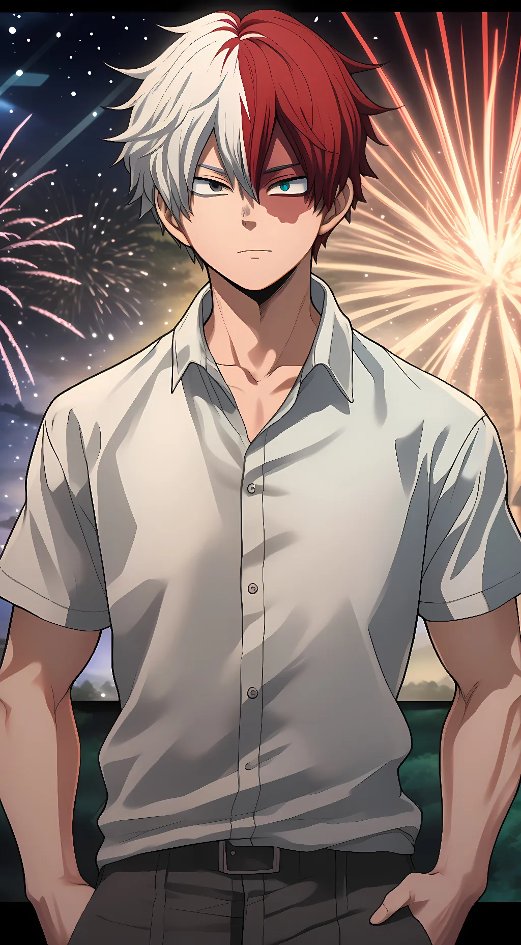 ai character: Shoto - July 4th background