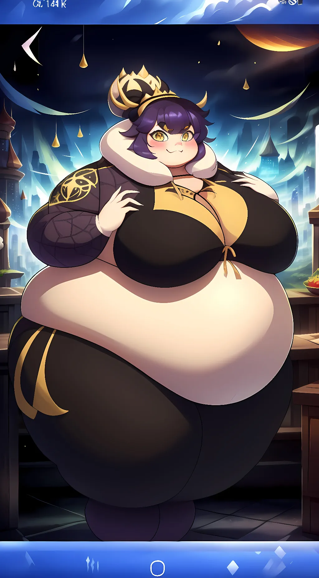 ai character: cute puff background