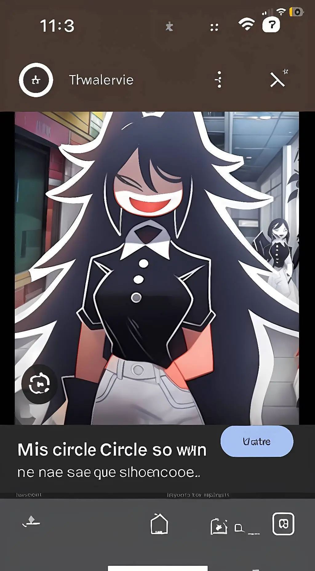 ai character: Miss circle background