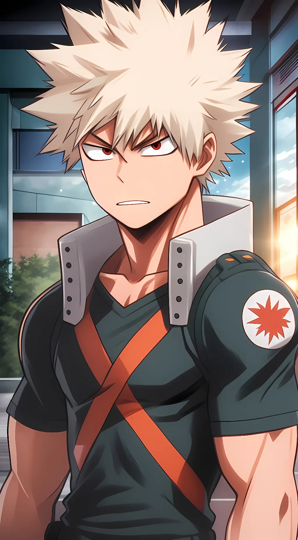 ai character: Class 1A Bakugo background
