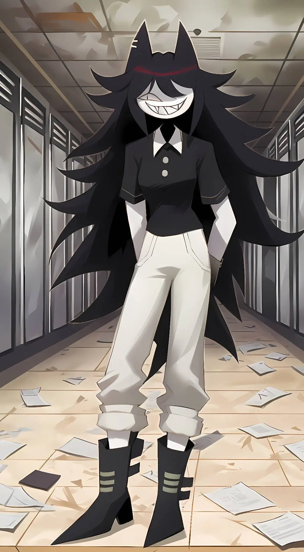 ai character: miss circle  background