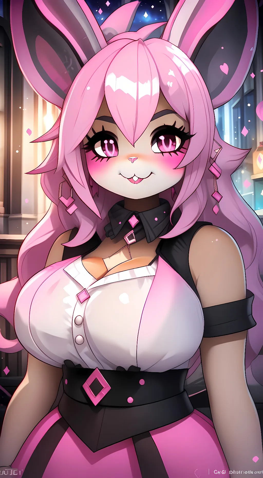 ai character: Cutesy  background