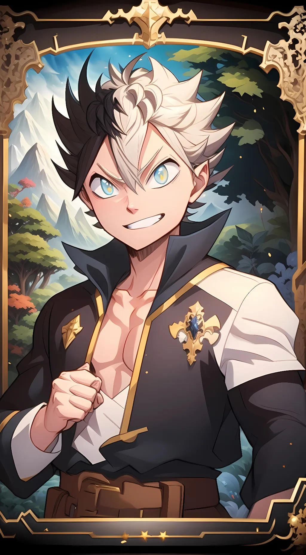 ai character: Asta  background