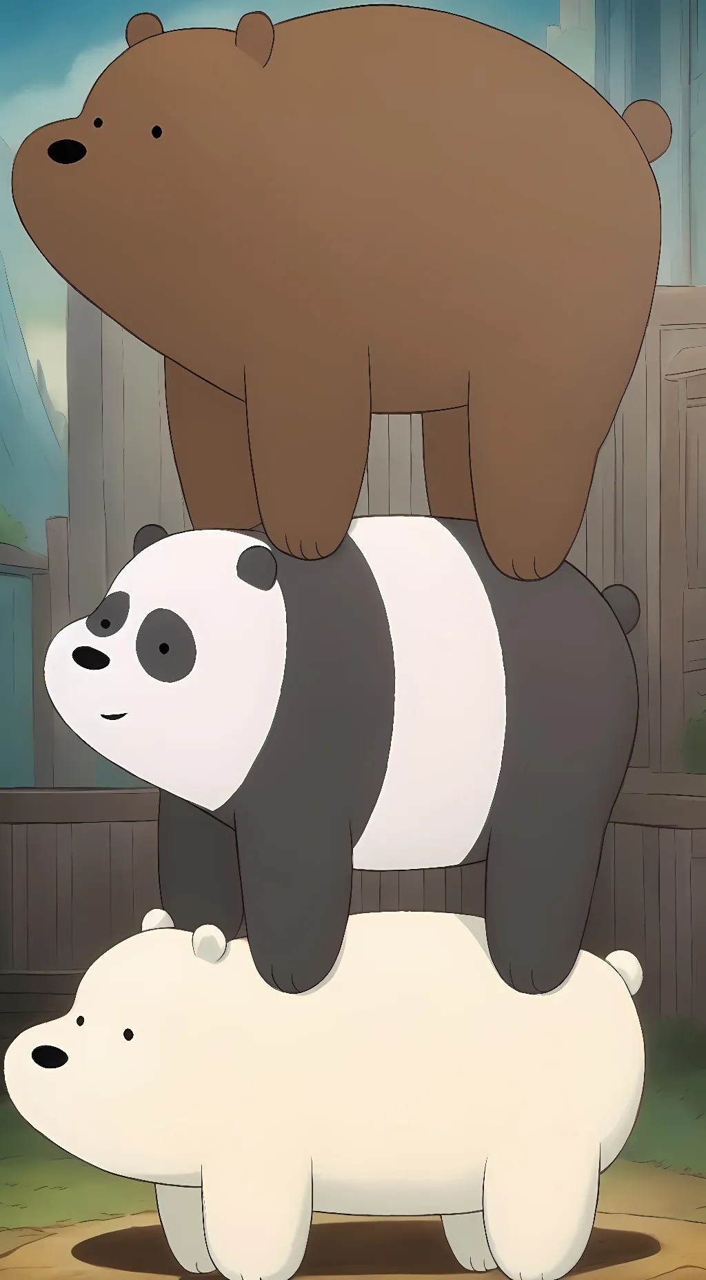 ai character: We Bare Bears background