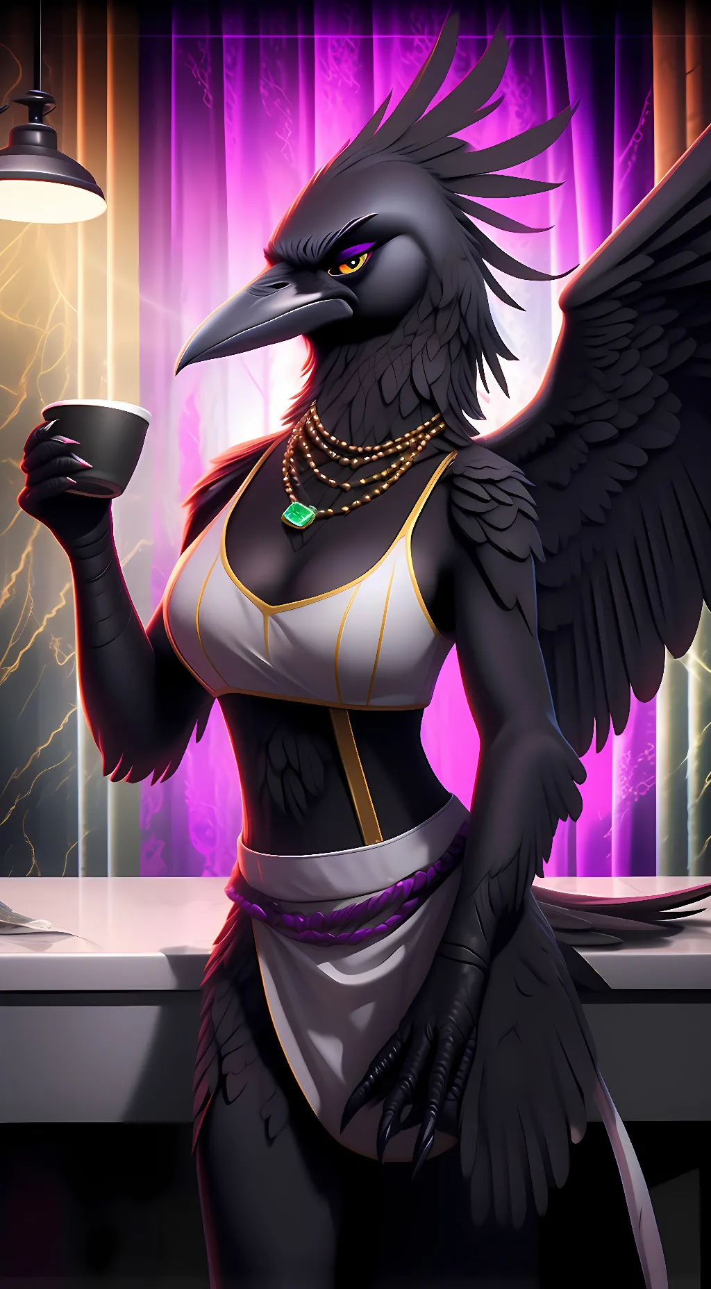 ai character: Janet  background