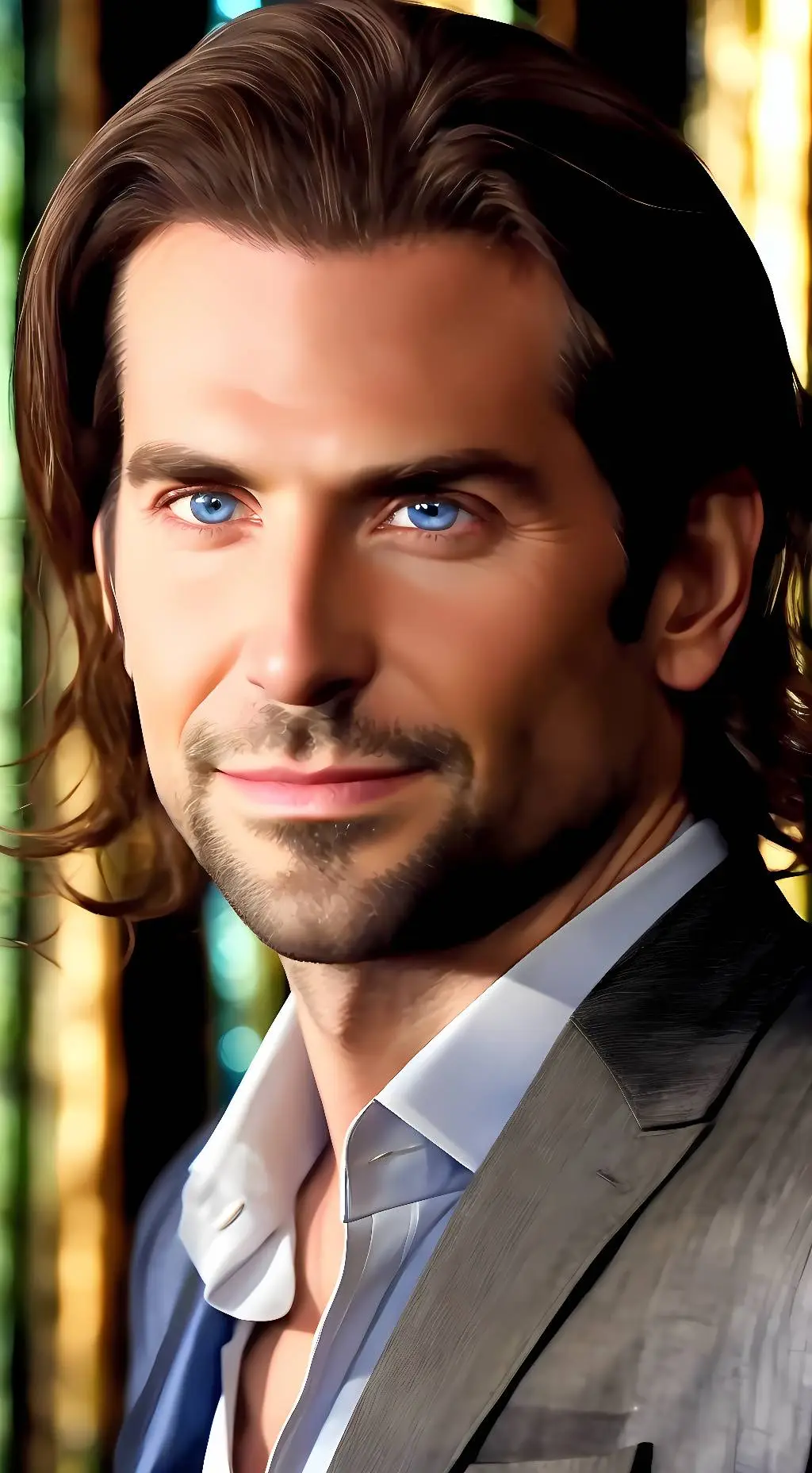 ai character: Bradley Cooper  background