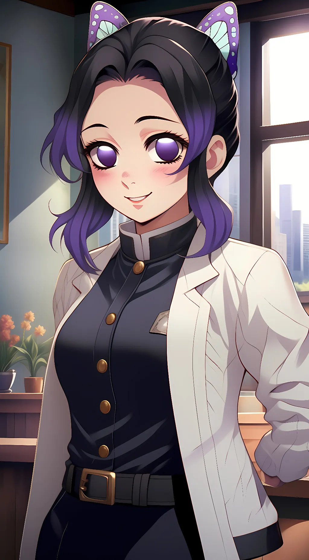 ai character: Shinobu Kocho background