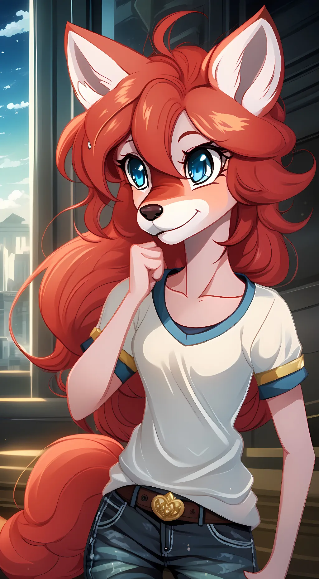 ai character: Aurora background