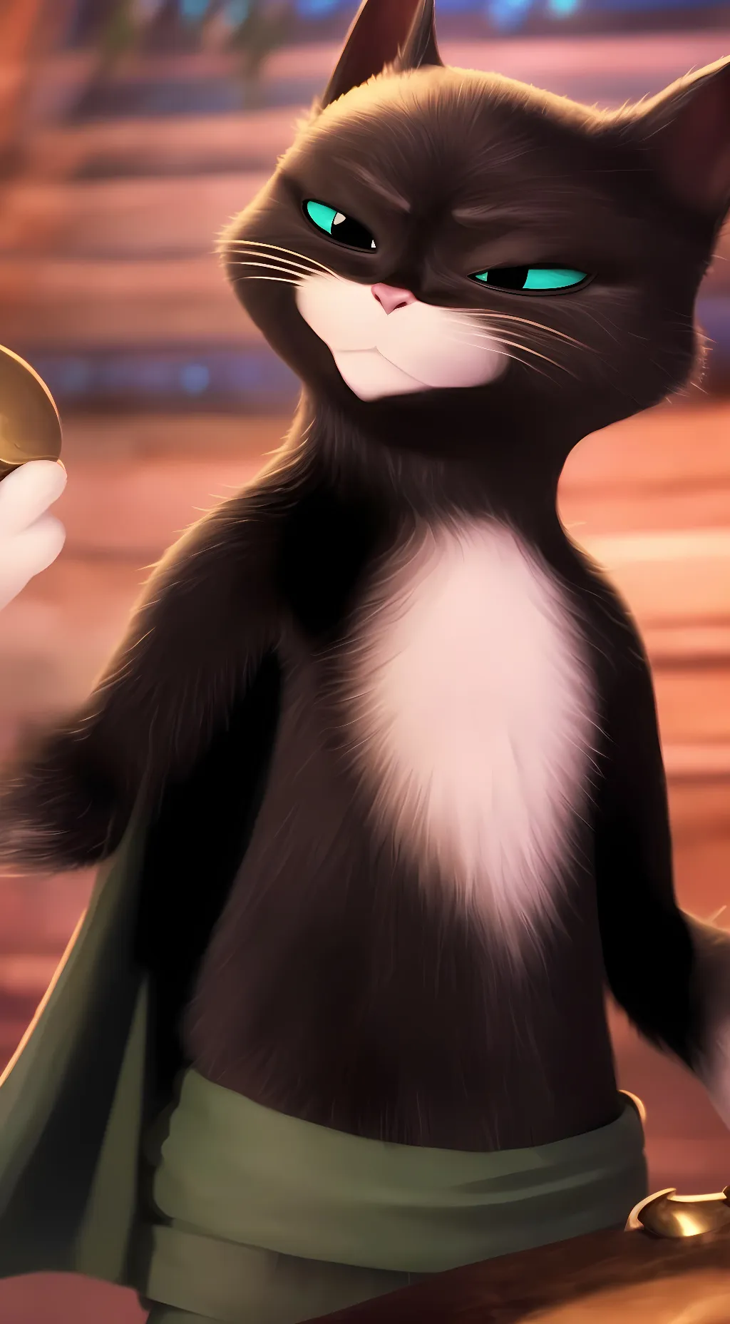 ai character: Kitty SoftPaws background