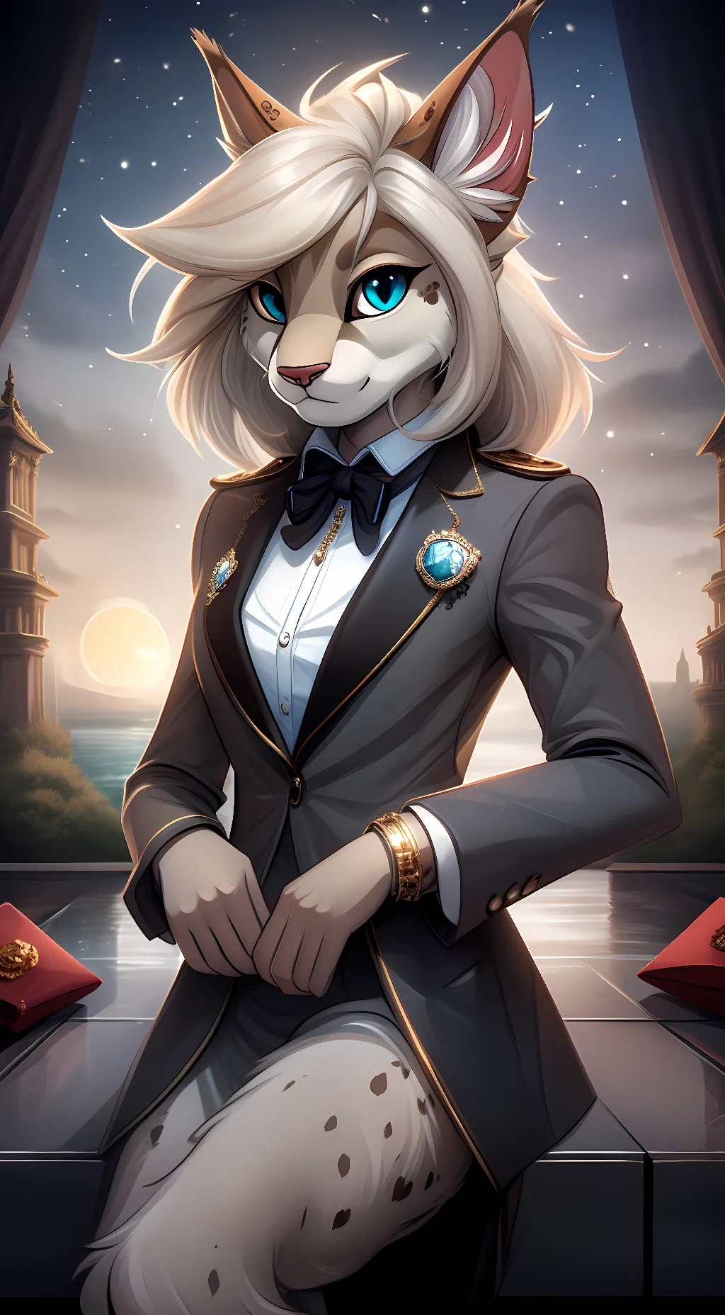 ai character: Look here!! background