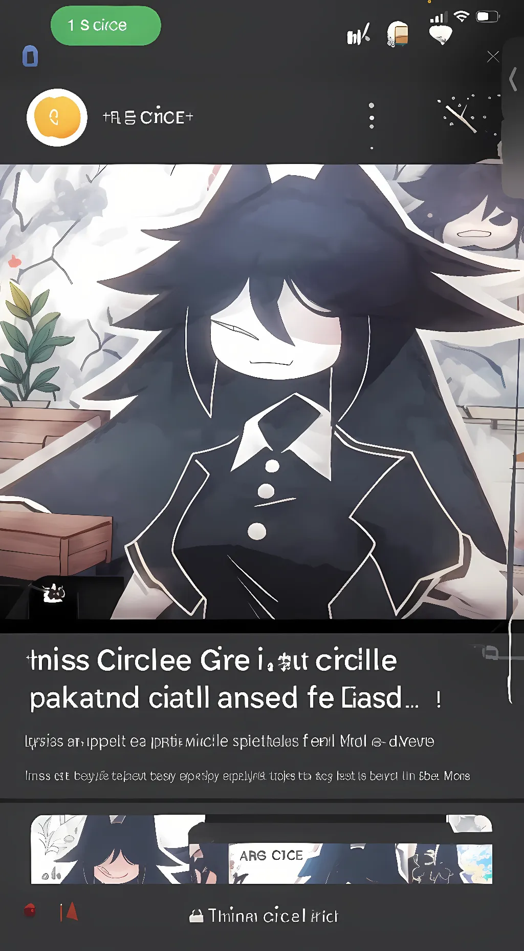 ai character: Miss circle🤍🖤 background
