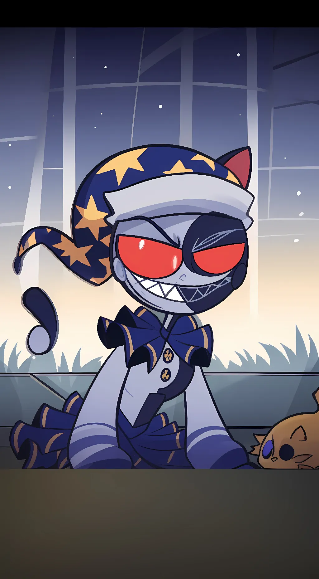 ai character: Kitty moon background