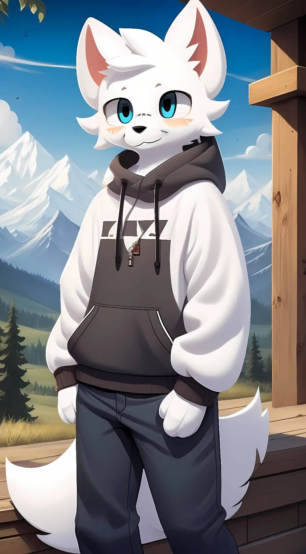 ai character: Aqua background