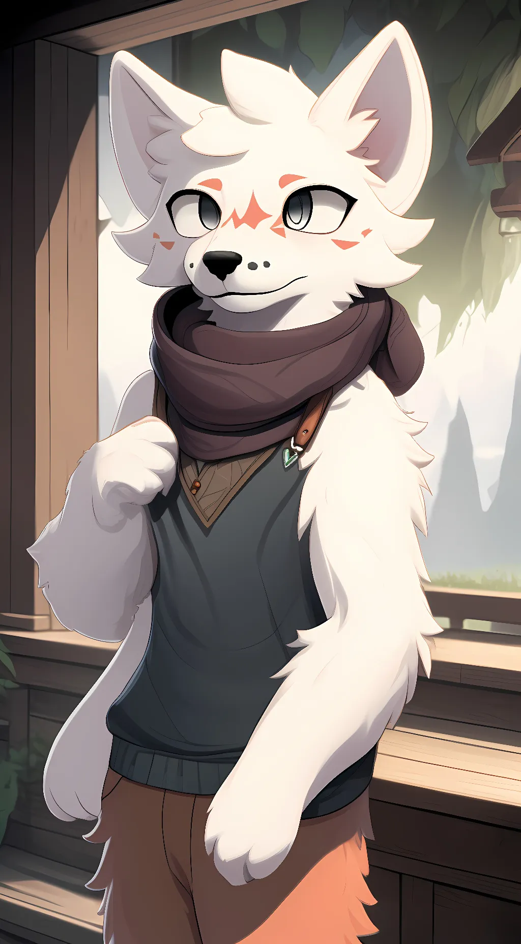 ai character: Snowflake background