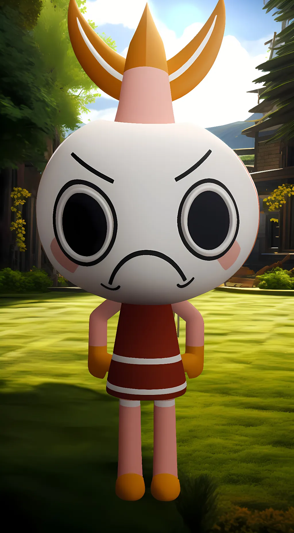 ai character: Shrimpo  background