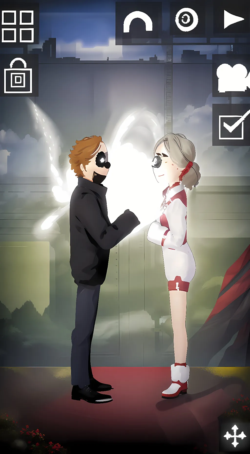 ai character: glitch pippy  background