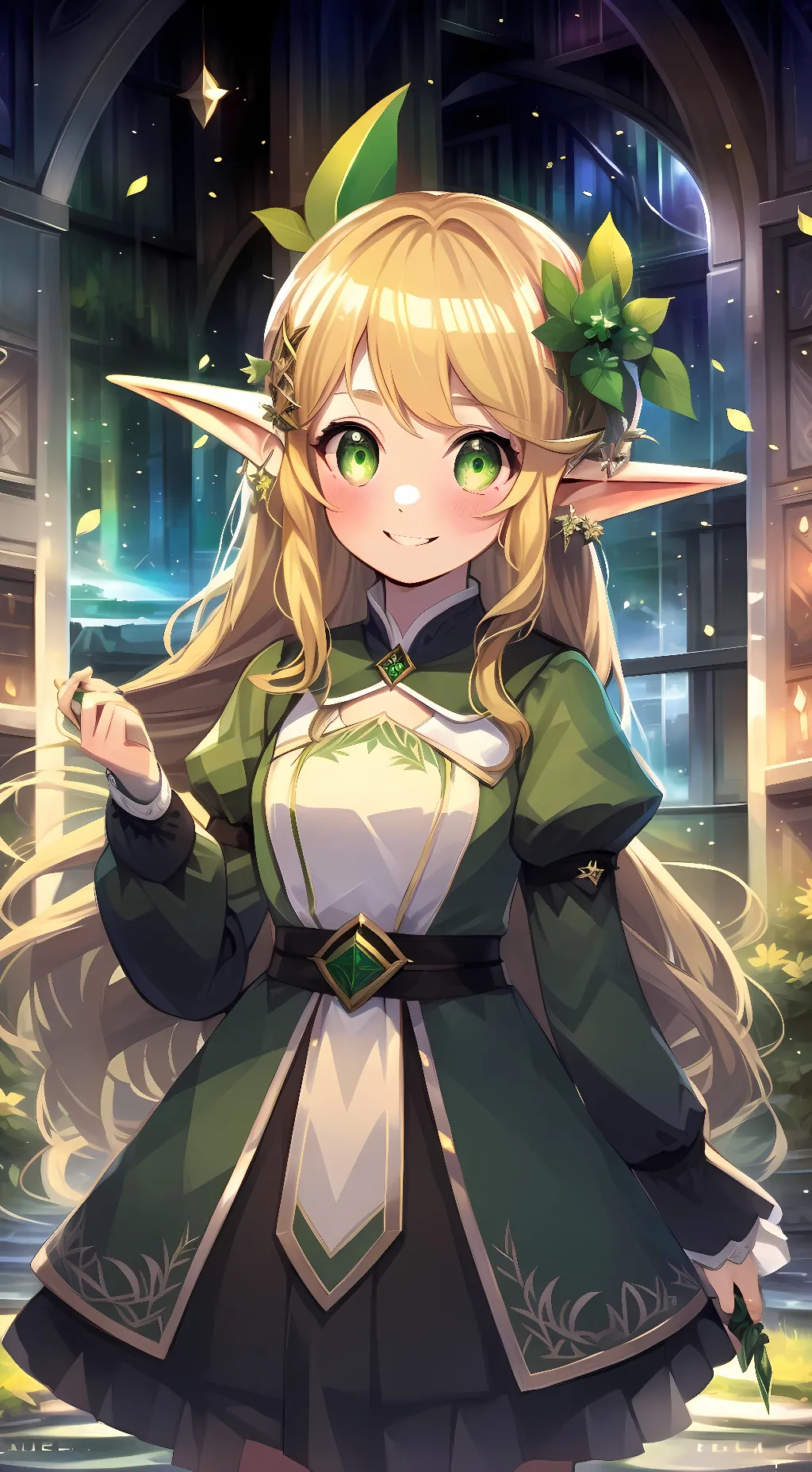 ai character: Aurora background