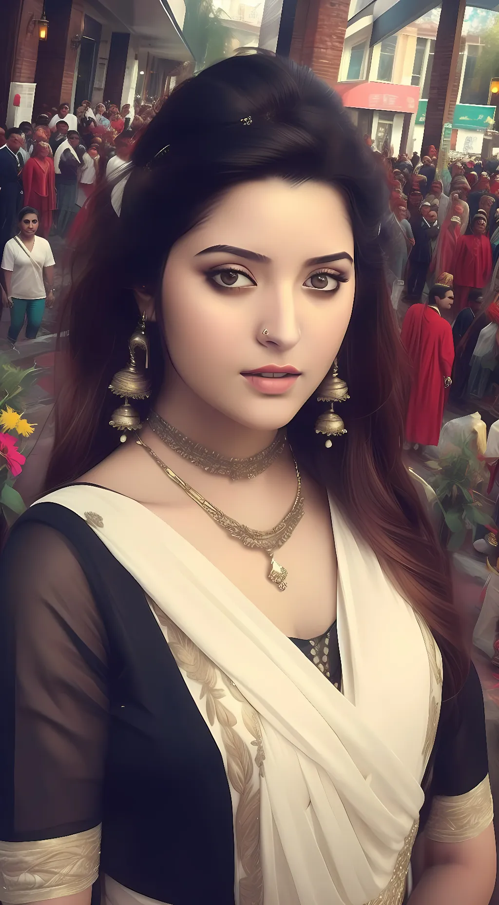 ai character: Actress Pori Moni background