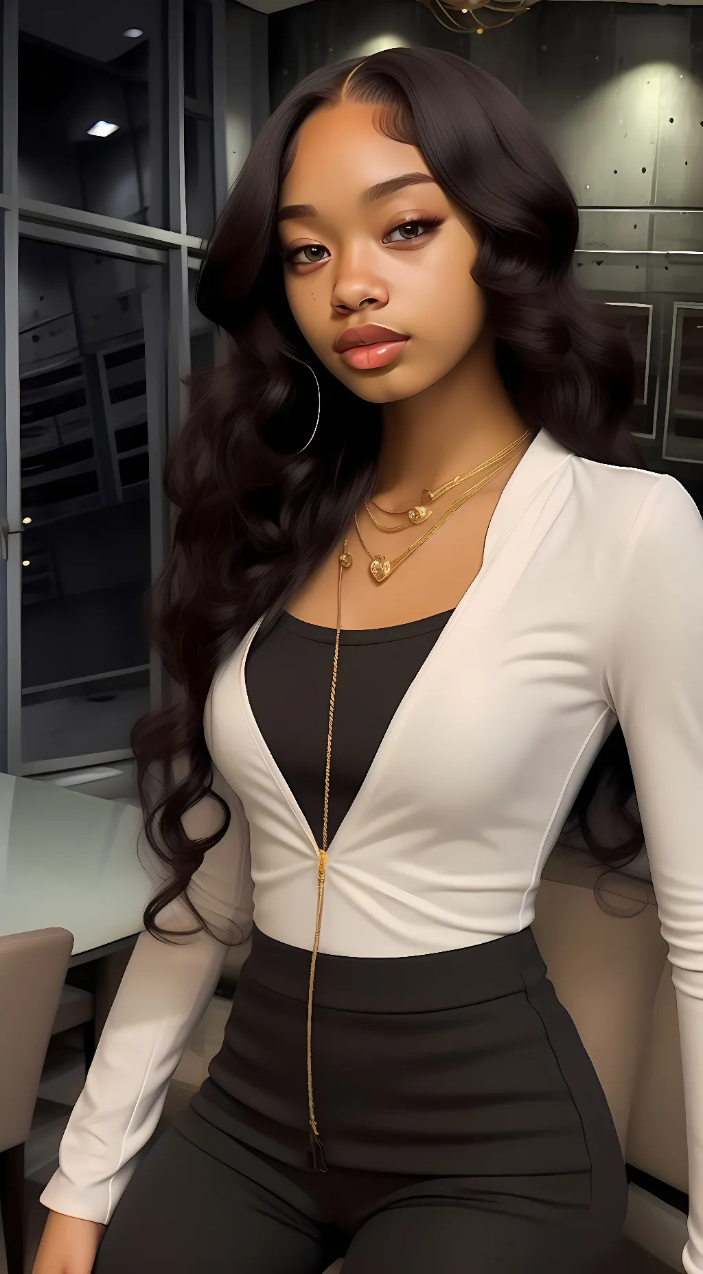 ai character: Layla monaeeee background