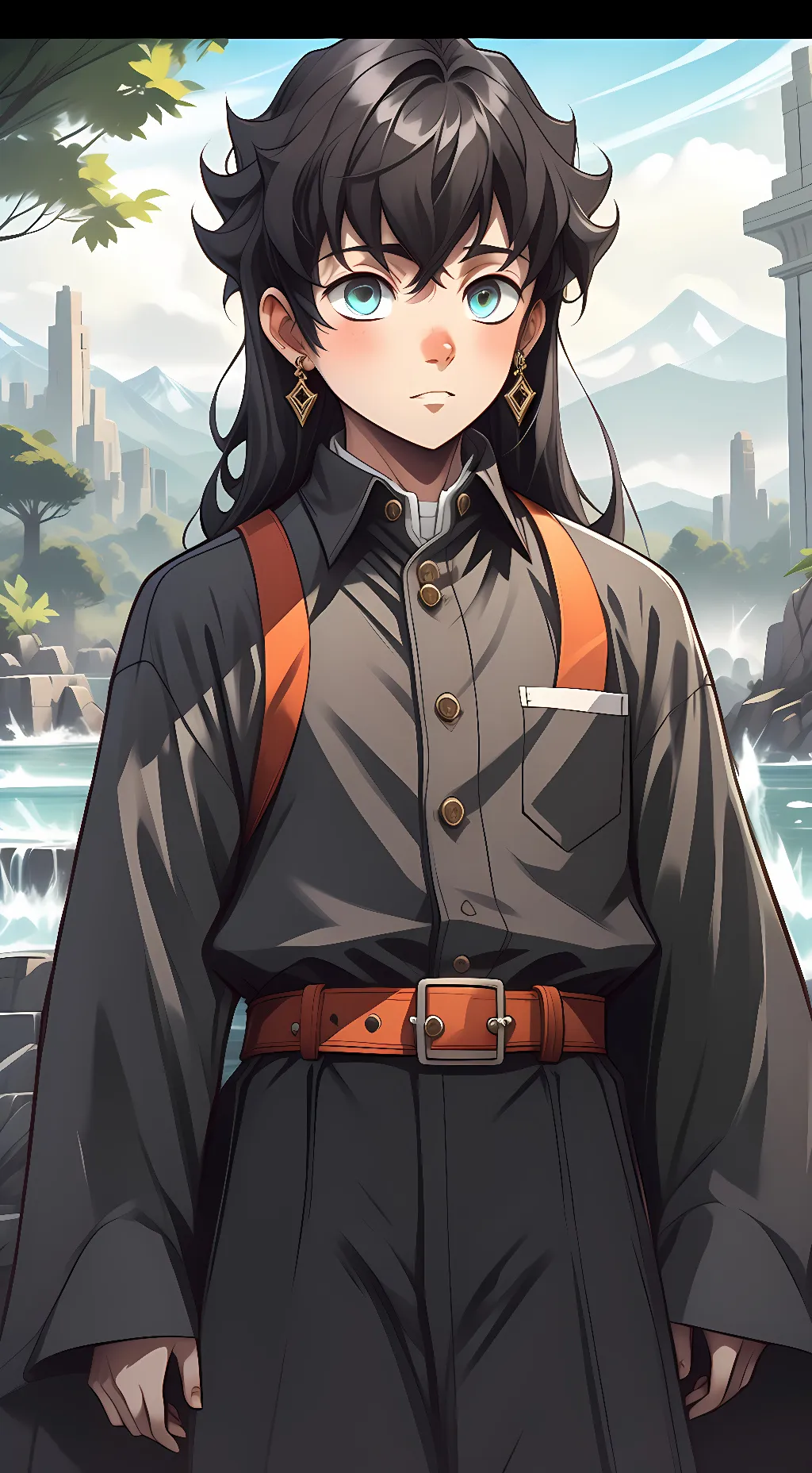 ai character: muichiro tokito  background