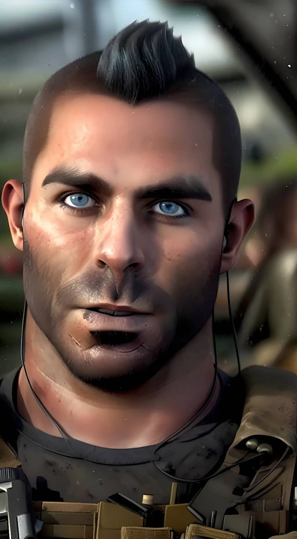 ai character: 🪖Soap background