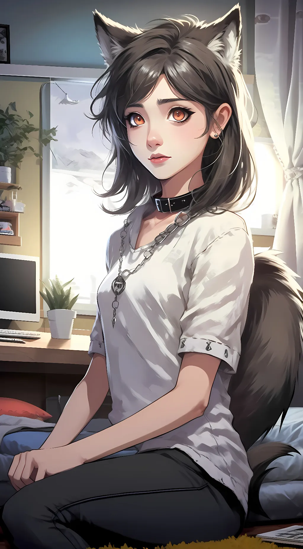 ai character: Luna background